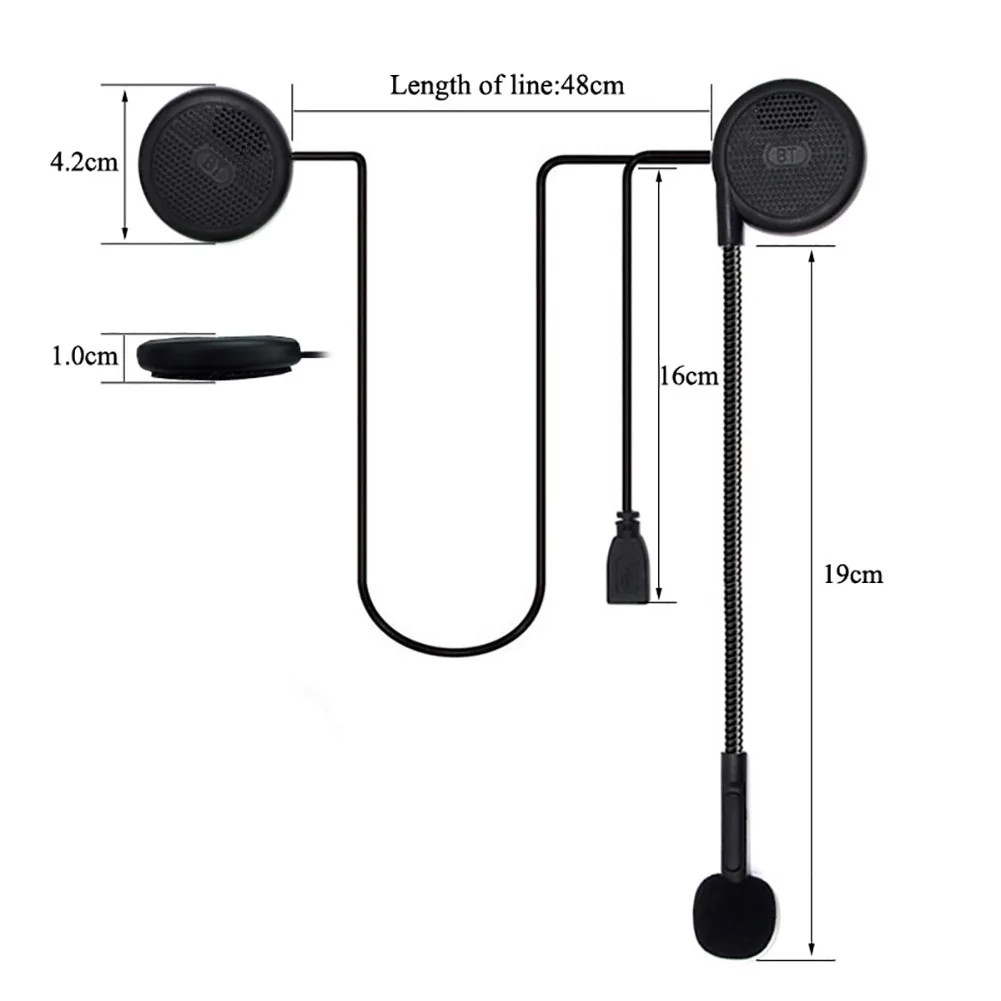 Беспроводная Bluetooth гарнитура для мотоциклетного шлема|Наушники шлемов| |