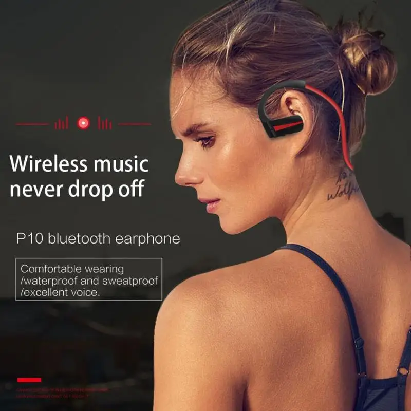 P10 Спортивные Bluetooth наушники с шейным ремешком IPX5 водонепроницаемая катушка