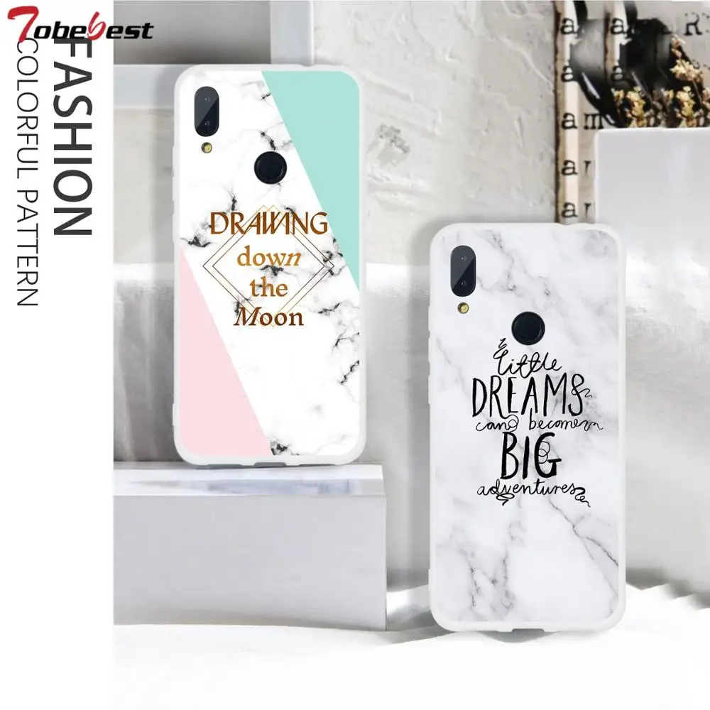 Marble Soft Silicone Cases For Xiaomi Redmi Note 7 Phone Case for pro Note7 Luxurious Lace Ultra-thin Cover |