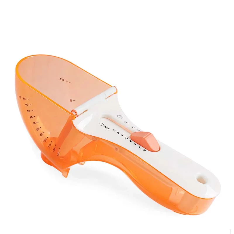 Пластик большой Регулируемая измерительная ложка с весы кофе порошкообразное