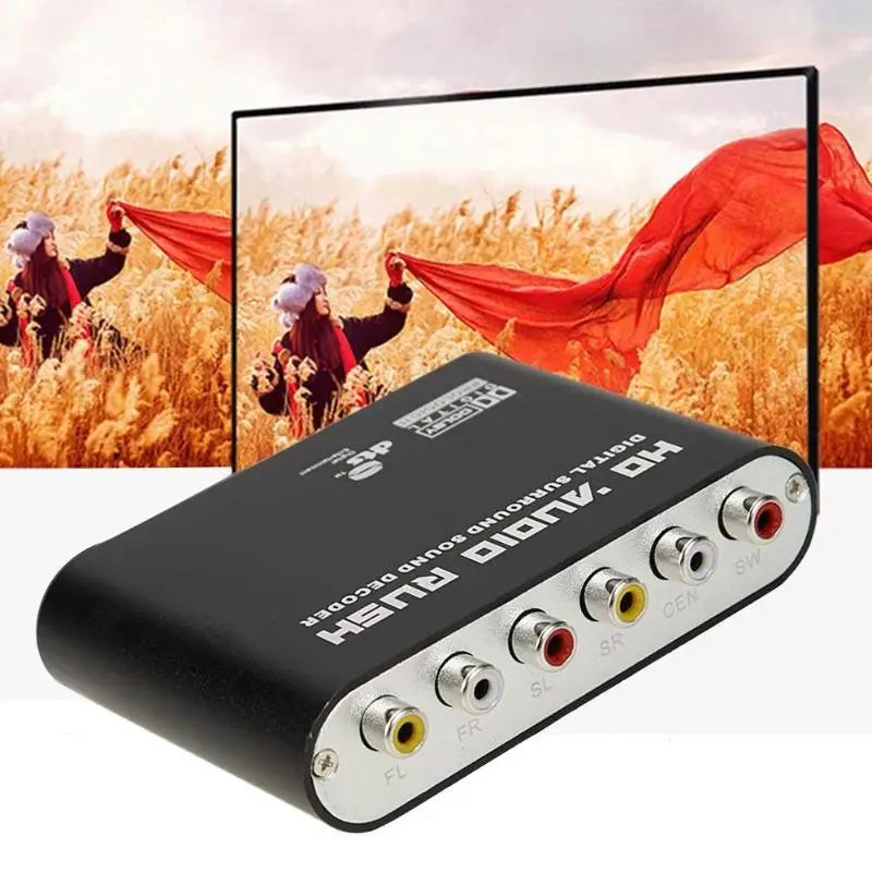 5 1 CH аудио декодер SPDIF коаксиальный к RCA DTS AC3 цифровой усилитель аналоговый