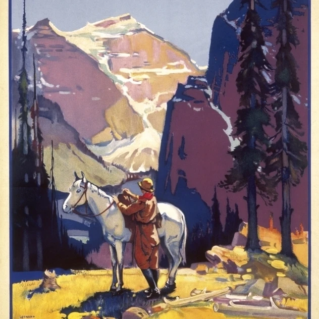 Видео Дисплейные слайды Canadian Pacific плакат печать Мэри Эванс картина Libraryonslow Auctions