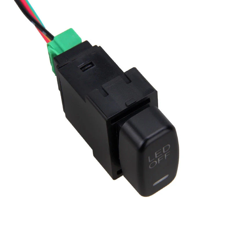 12V Черный ABS Автомобильный светодиодный светильник для тумана нажимной