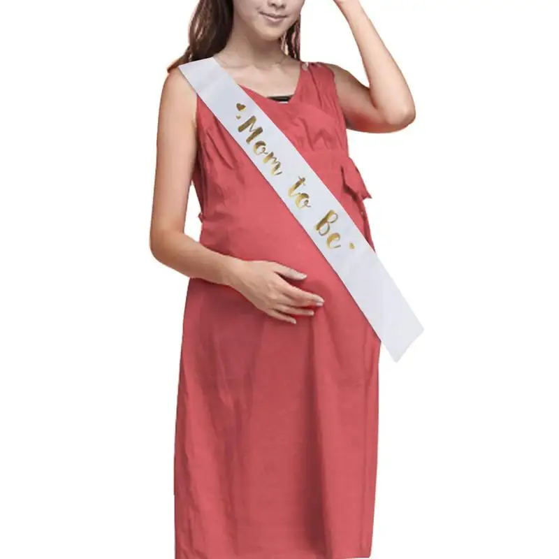 Инновационная атласная лента Mom To Be Sash с золотыми блестящими шрифтами удобный