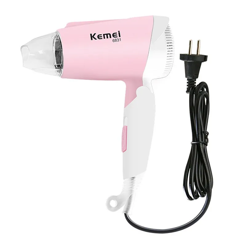 Kemei KM 6831 мини домашний фен белый розовый|Фены для волос| |