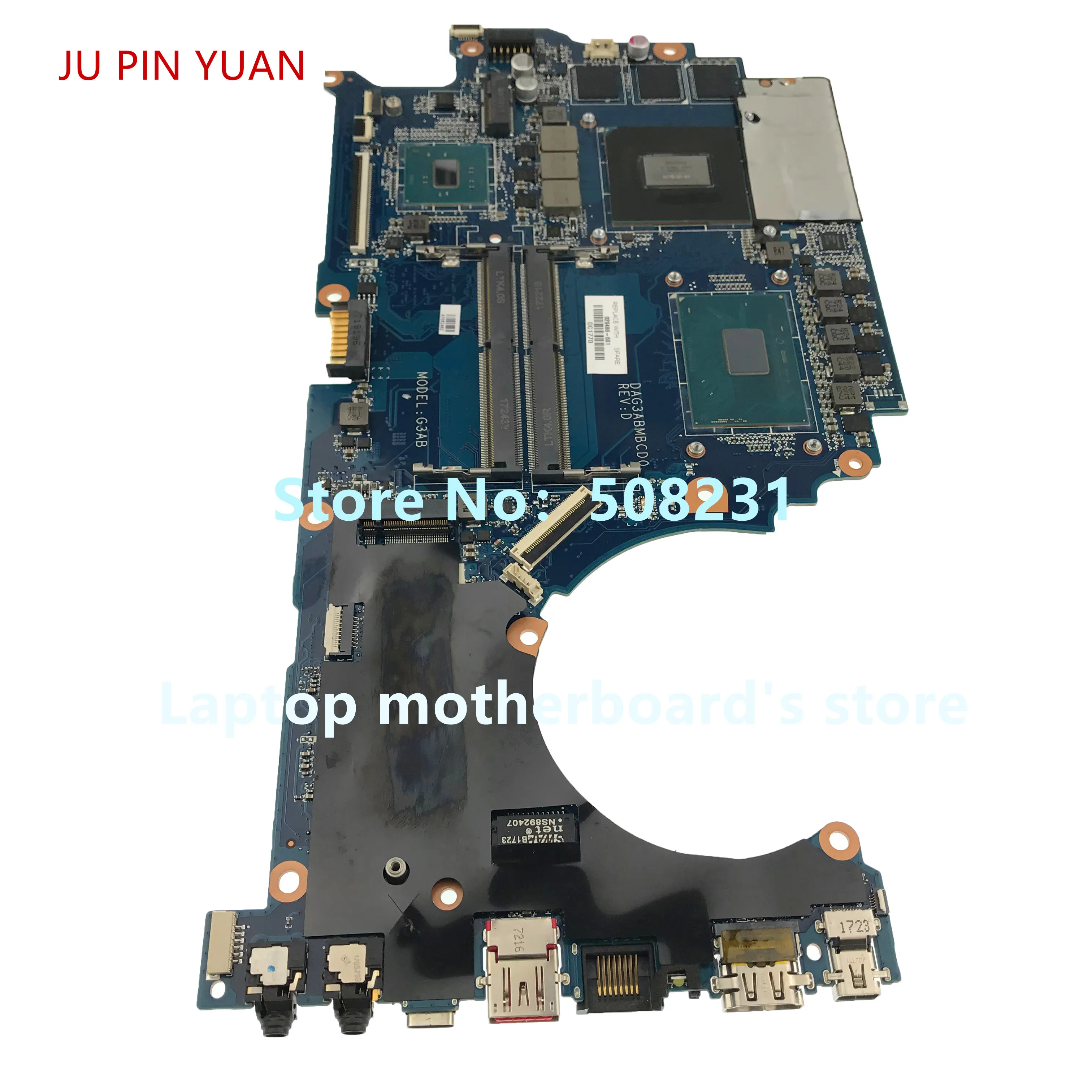 JU PIN YUAN 929486-601 DAG3ABMBCD0 материнская плата для OMEN от ноутбука HP 15-CE 15T-CE ноутбук GTX1060 6 ГБ