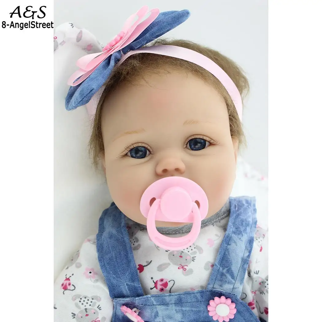 Детские мягкие силиконовые реалистичные с одеждой Reborn Blue Baby от 2 до 4 лет куклы