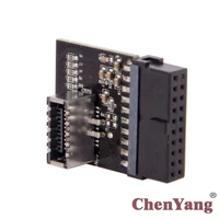 chenyang usb 3 0 20pin header male to usb 3 1 front panel socket extension adapter for motherboard