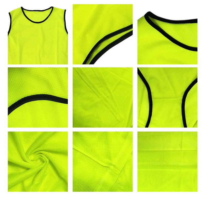 6 Pcs Adult Sleeveless Soccer Jerseys Football Group Fight Vest Training Printing Soccer Jersey For Team Shirts Grouping Shirts