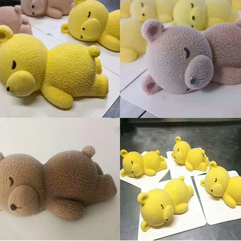 Форма 1 шт 3D форма медведя антипригарный Diy силиконовый мусс торт помадка для