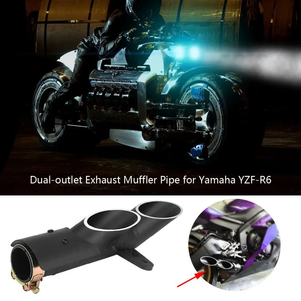 Мотоцикл двойной выход выхлопной трубы глушитель наконечник для Yamaha YZF R6 Suzuki GSX