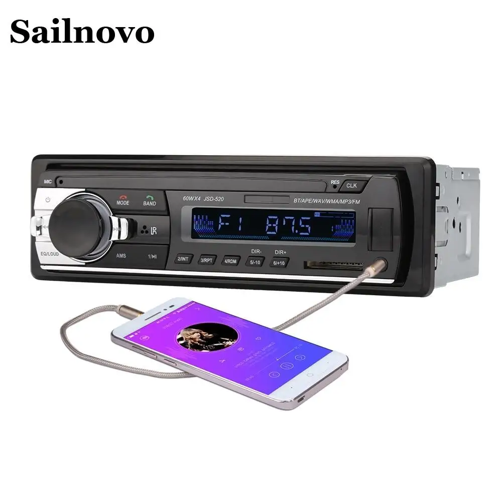 Автомобильный Радио стерео плеер Bluetooth телефон AUX IN MP3 FM/USB/1 Din/пульт