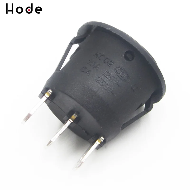 AC 250V/6A 125V/10A 3 Pin мини круглый включения-выключения кулисный переключатель Диаметр