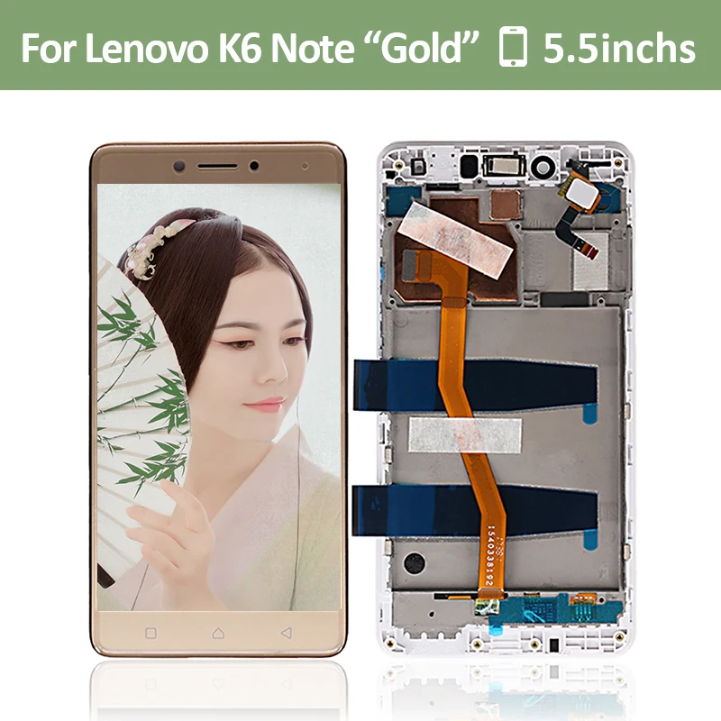Для lenovo K6 Note K53A48 lcd сенсорный экран дигитайзер + рамка в сборе для датчик дисплея 5