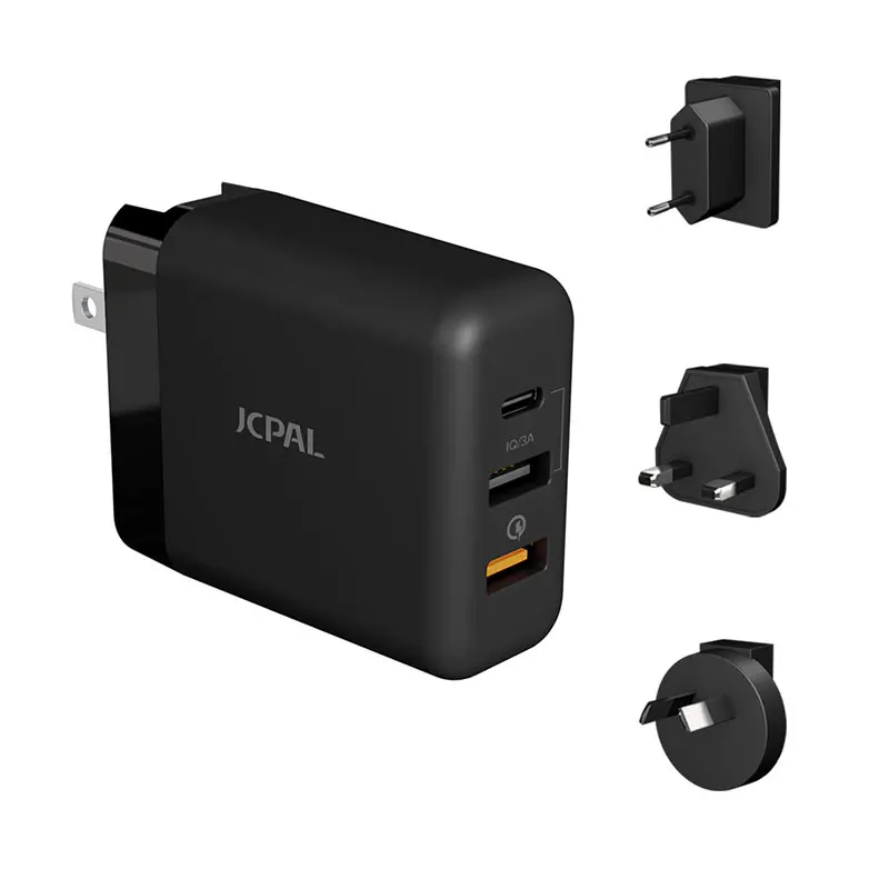 Зарядное устройство для путешествий JCPAL с USB-портом 30 Вт тип мощность PD 18 включает
