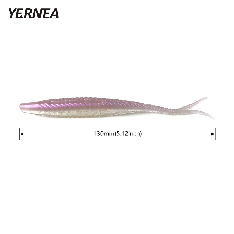 Yernea 1 шт. 6 9 г 13 см 5 цветов на выбор двухцветная Мягкая приманка рыболовная ручная