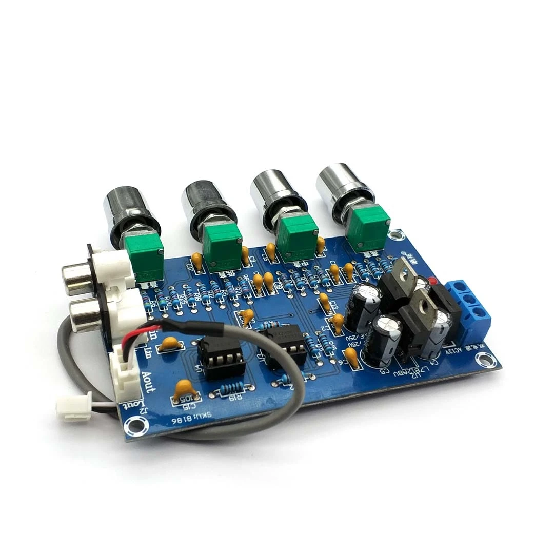 Предусилитель для телефона NE5532 Stereo Pre усилитель предусилитель Tone Board Audio 4 каналов