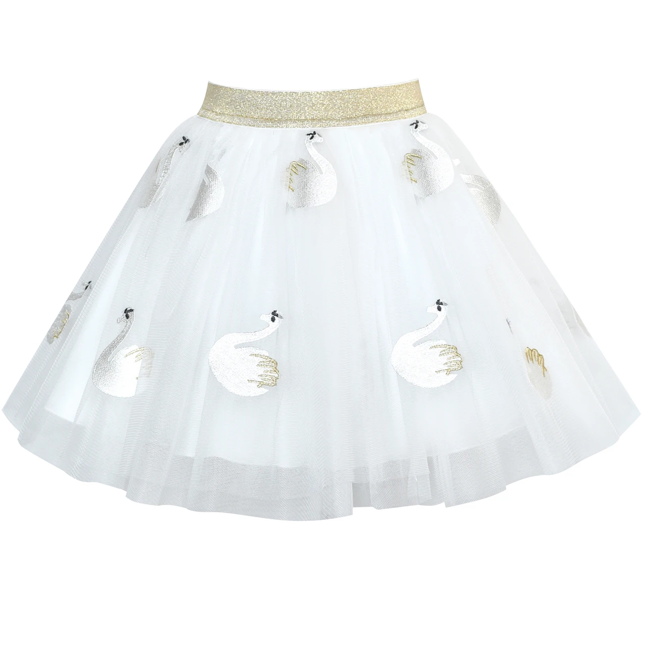 Sunny Fashion платья для девочек Девочки Юбка Роза 3 слои Пачка На танцах балет 2020 Лето
