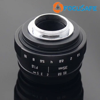Focusafe Fujian 35 мм F1.6 объектив камеры с C креплением для беззеркальной | Безопасность и