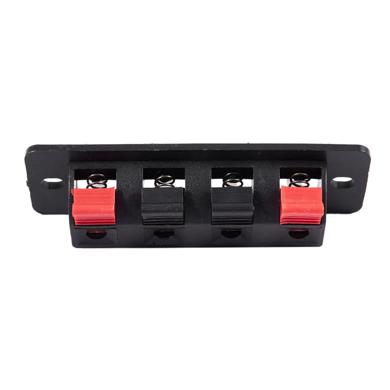 3Pcs 4 pin red and black Spring Pressure Audio Connector Board Terminal | Электроника
