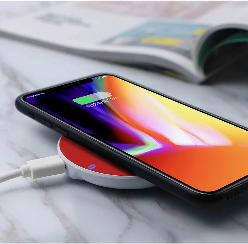 Быстрое беспроводное зарядное устройство для iPhone XR XSmax X 8 plus мобильное Samsung S10 S9 S8 S7