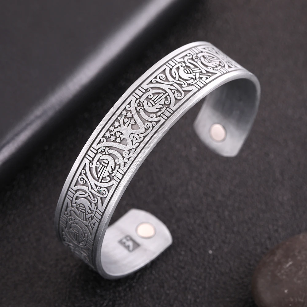 LIKGREAT Viking талисман Дерево Браслет жизни с металлической гравировкой Ворон Тотем