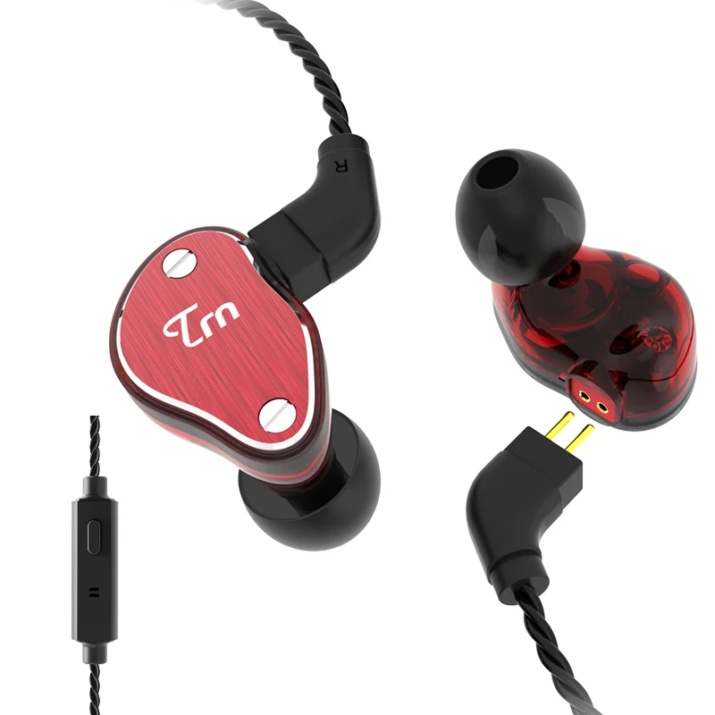 TRN V60 In Ear Earphone HIFI DJ Monitor Running Sport Wired With Microphone Earbuds Headset 2-Pin 0.75mm Detachable Cable | Электроника