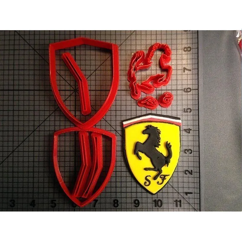 Логотип Ferrari Horse формочка для печенья на заказ с 3D принтом Fondant Cupcake верхняя форма