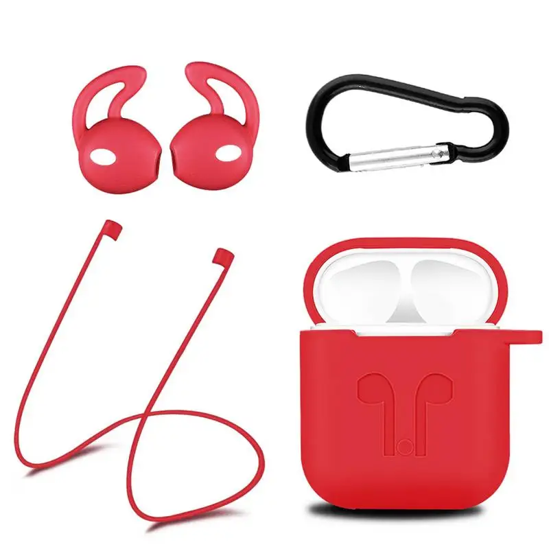 Силиконовые наушники Airpods защитный чехол протектор Мягкий для IPhone беспроводной