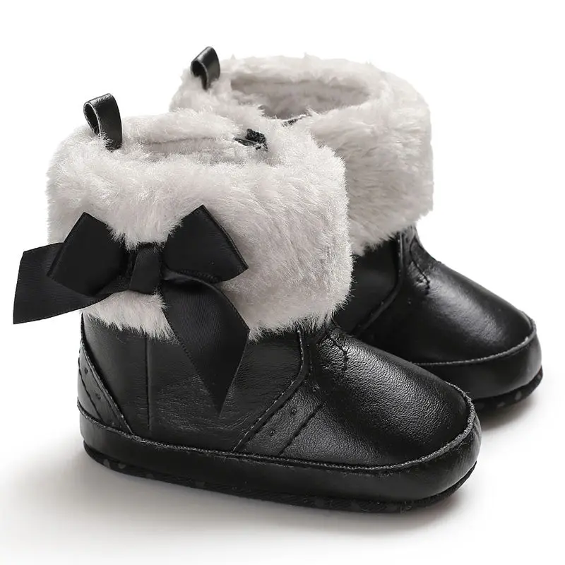 

Bowknot Boots Girls Suede Toddler Winter Boots Warm Fur Winter Shoes for Girl Bow Band Baby Snow Boots Kids Footwear