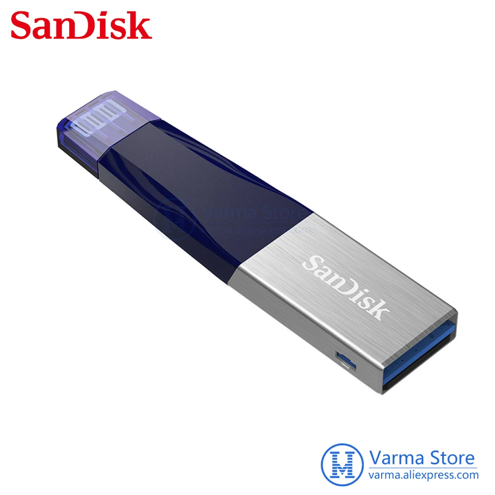 SanDisk 64 GB 128 Lightning USB3.0 Apple USB флеш накопитель iXpand скорость чтения 90 МБ/с.