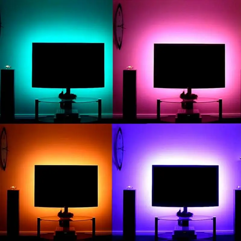 Светодиодный светильник RGB для подсветки телевизора 24 клавишный с дистанционным