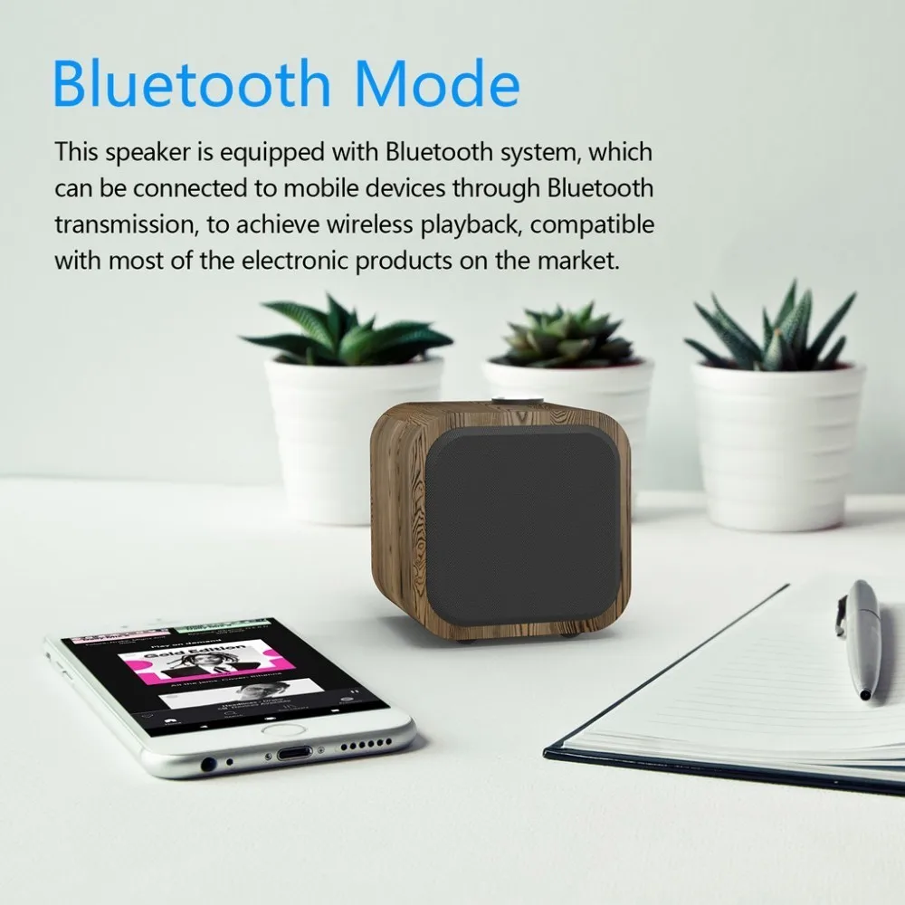 Новый Bluetooth аудио HiFi деревянная беспроводная карта домашний ветер портативный