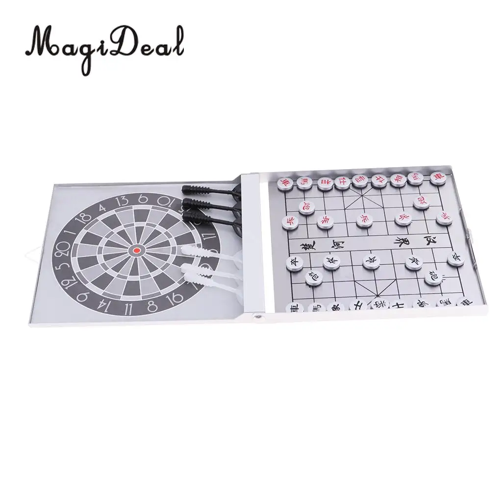 MagiDeal 2 в 1 портативный мини магнитный китайский Шахматный набор шахматы XiangQi с