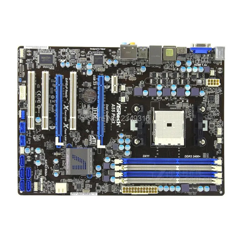 Для ASRock A55 Pro3 оригинальная б/у настольная материнская плата разъем FM1 DDR3 SATA2 USB2.0 ATX |