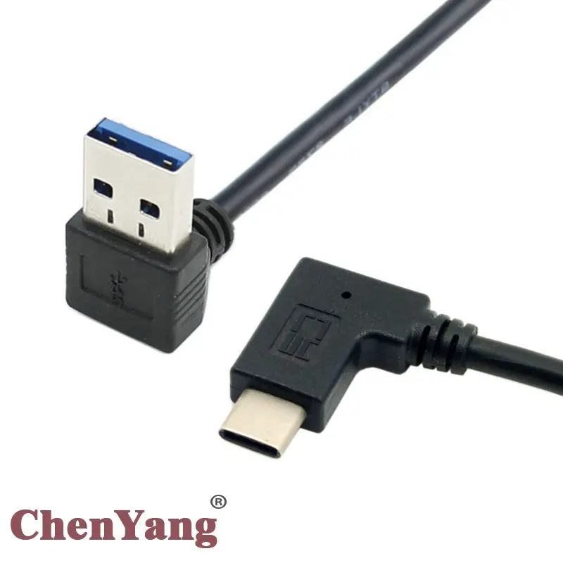 

Data Cable Cy Chenyang Down 0.3m Male Angled A Type To Reversible Usb 3.0 3.1 C 90 Degree For