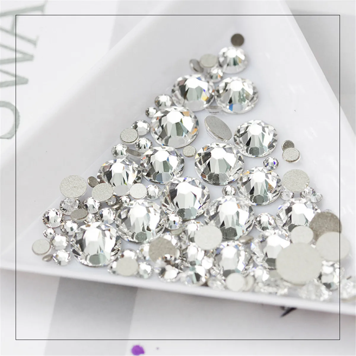 Ultra Mini Diamond Shine Iridescent Chameleon AB Clear 3D Rhinestones Flatback Crystals for Nail Art Decoration Diy Phone Crafts | Красота и