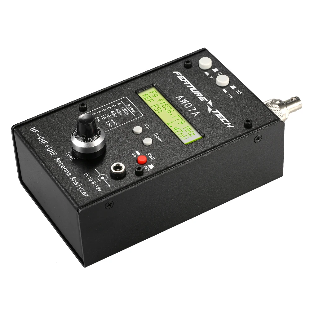 AW07A HF/VHF/UHF 160M измеритель импеданса антенна SWR анализатор для любительских