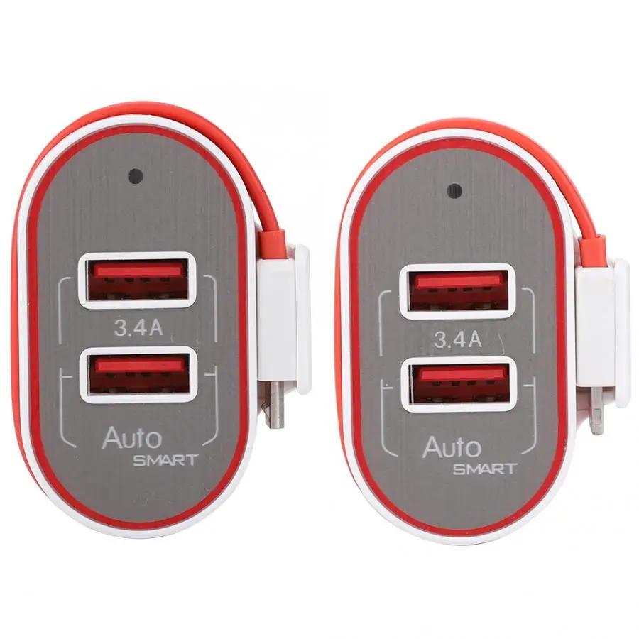 XBX05 50 / 60hz Dual USB with Emergency Cable Charger Adaoter Plug US 100-240V Hot sale | Электроника