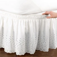 bed skirt wrap around easy fit cotton embroider bedspread queen dust ruffle mattress cover 1 5 m 1 8 m 2 m single bed skirt