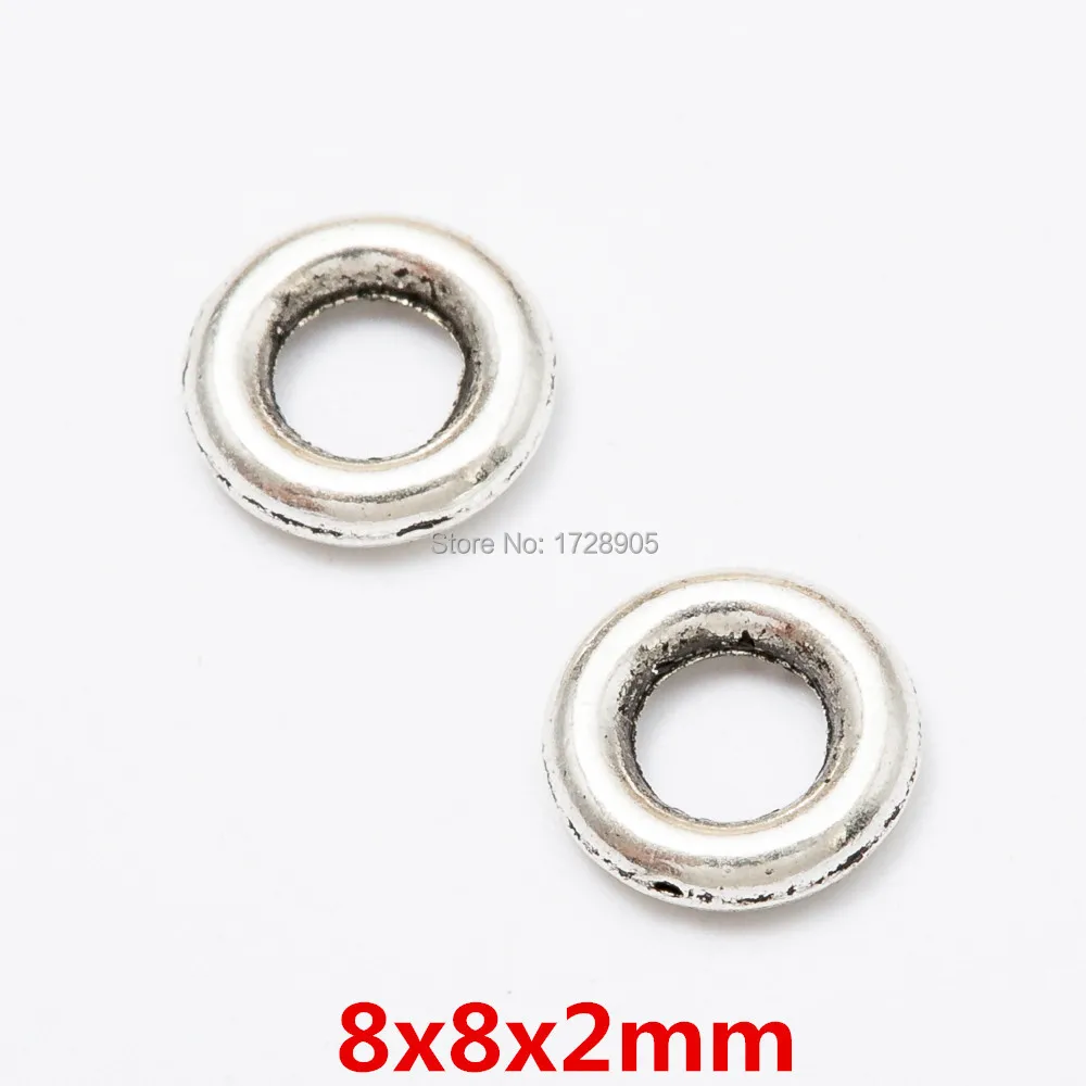 Zinc Alloy Round Circle Charms Antique Silver Pendants Jewelry Findings Fit Handmade Making Crafts Oval Ring 10pcs | Украшения и