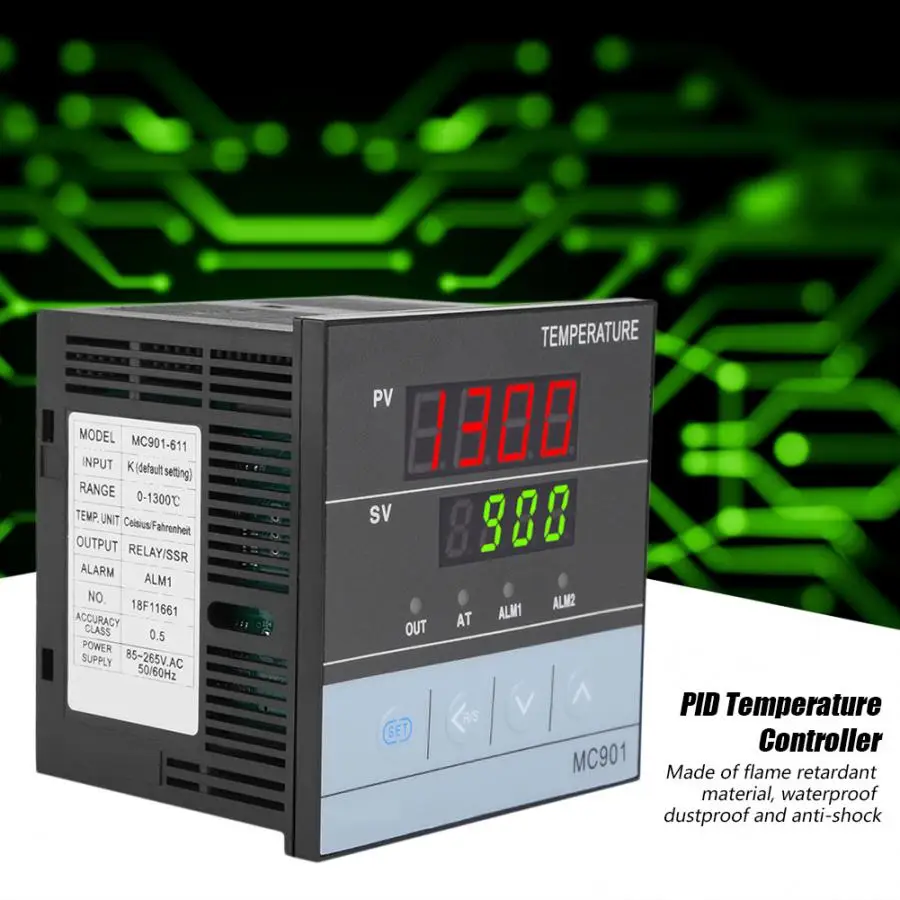 Цифровой регулятор температуры PID K Тип PT100 датчик входного реле SSR выход