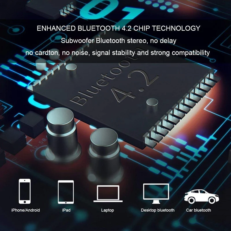 Беспроводной Bluetooth динамик будильник со светодиодом fm радио Hands Free два пассивных