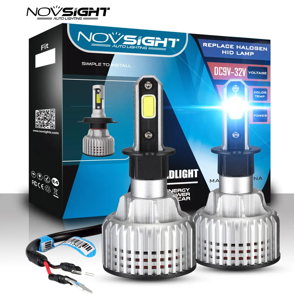 NOVSIGHT супер яркие автомобильные лампы для фар h7 led h11 h1 h3 hb3 hb4 h8 h13 9007 72W 10000LM h4