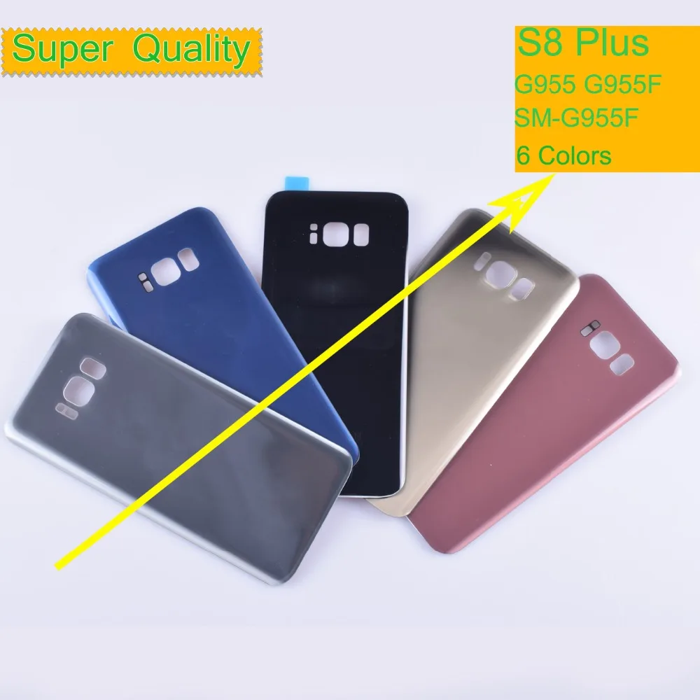 10 шт./лот для Samsung Galaxy S8 + Plus G955 G955F корпус с аккумулятором задняя крышка Корпус