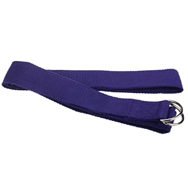 Promotion! Fashion Yoga Accessories Waist Adjustable Fitness Leg 180CM Stretch Training Strap D-Ring Cotton Belt Buckle Dark p | Дом и сад