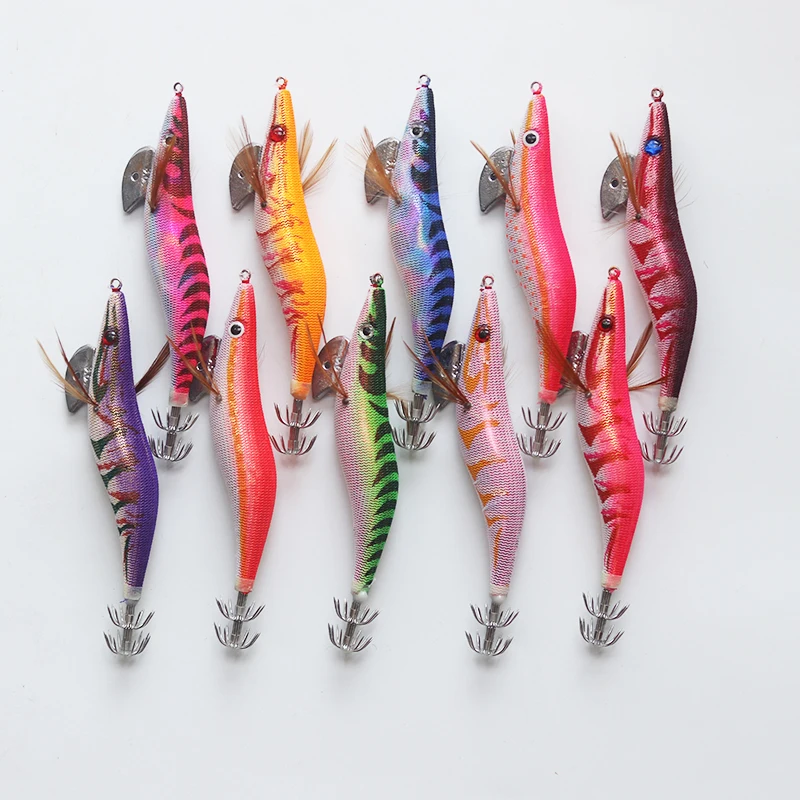 SEWS-10Pcs набор рыболовной приманки 13 5 см 20 г кальмарные Джиги 3 # крючок деревянные
