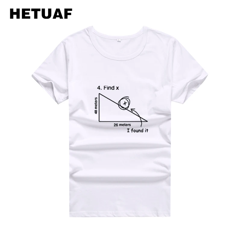 Женские футболки с принтом HETUAF белая футболка забавным большие размеры