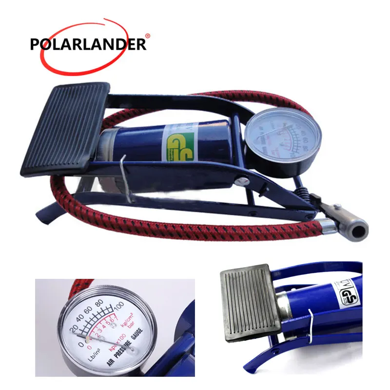 

Car pump air compressor Car-styling Foot Air Pump 100PSI Car Vehicle Tires Bicycle Bike Motorbike Ball Inflator high quality
