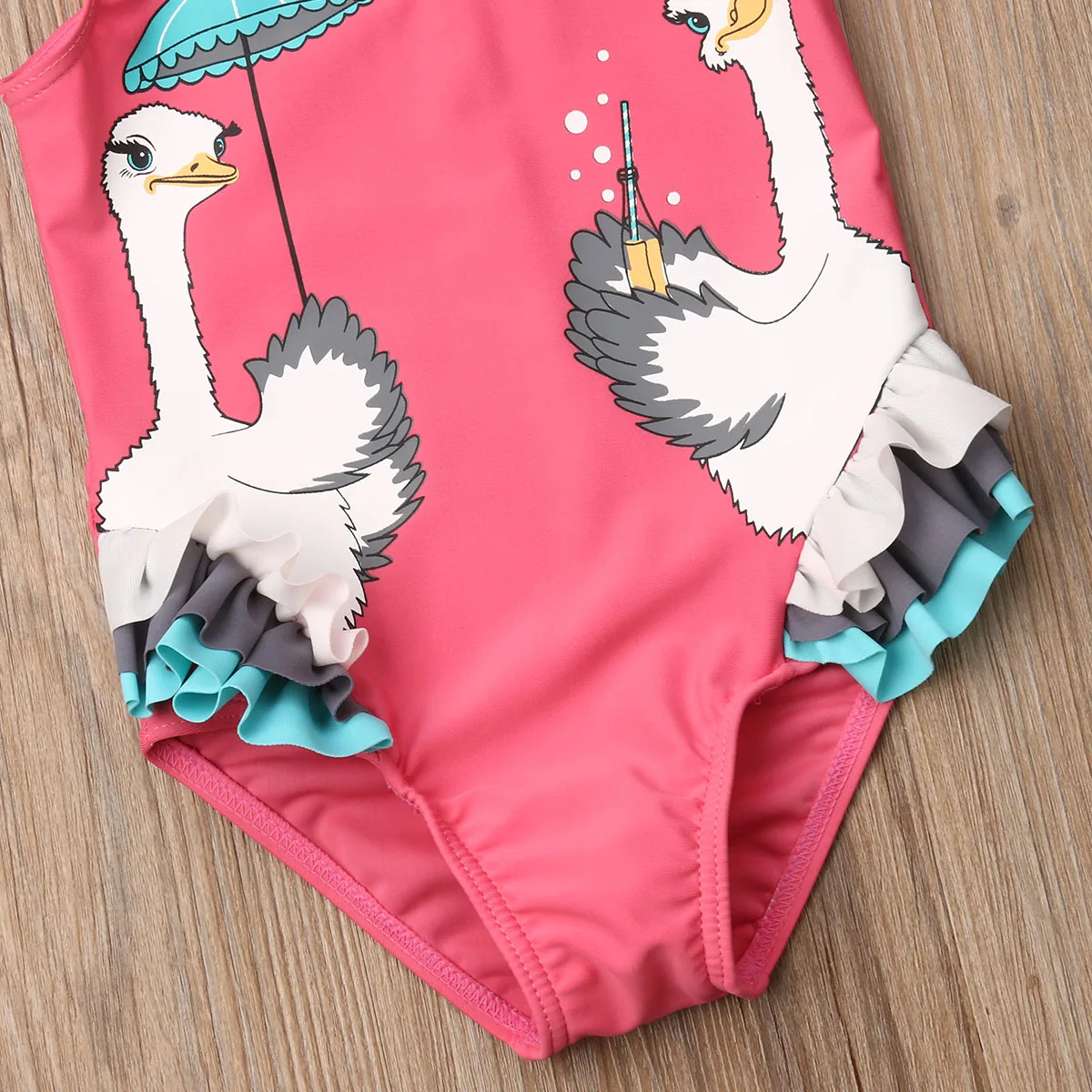 2018 новый купальник для маленьких девочек с рисунком Лебедь детский купальный